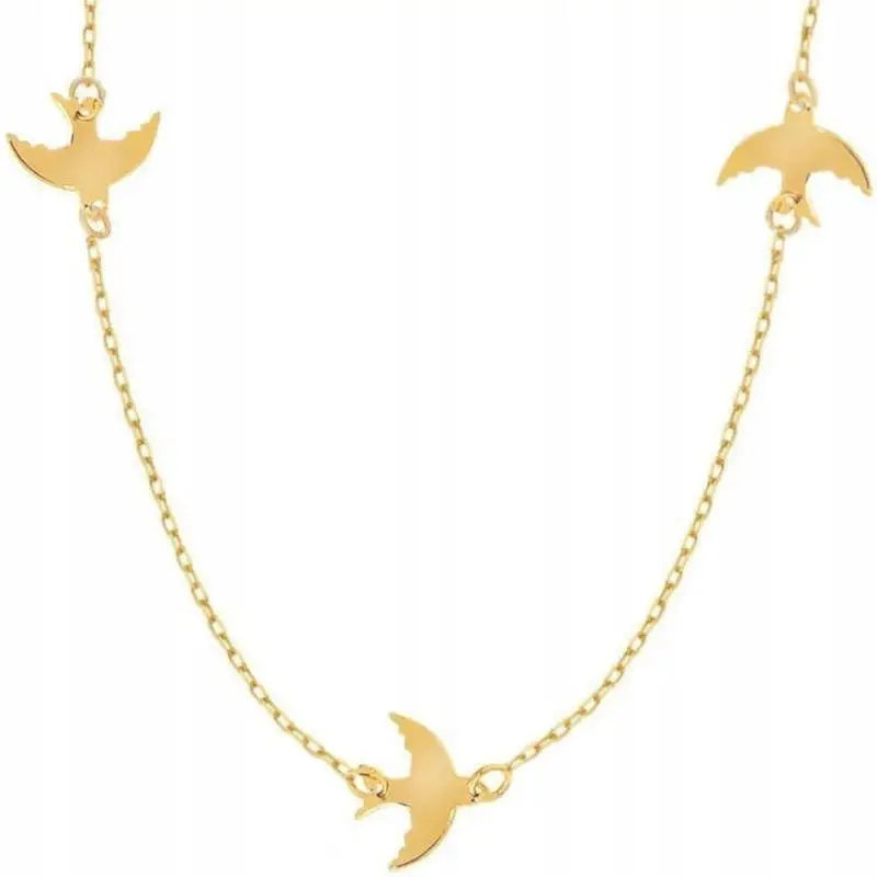 Gullsmykke Kjede Tre Svaler 333 til Dame