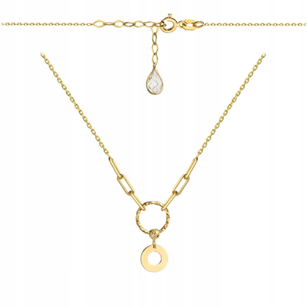 Gullsmykke Kjede Pr585 Dekk Sirkel Kule Dame