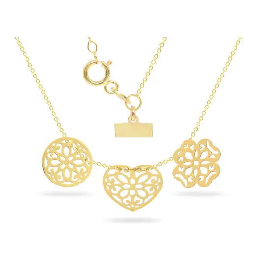 Gullsmykke Kjede Trippel Filigree 333 50 Cm