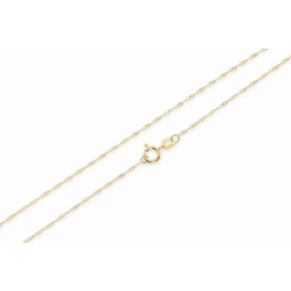 Gullsmykke Halskjede (45cm) Singapore Mønster