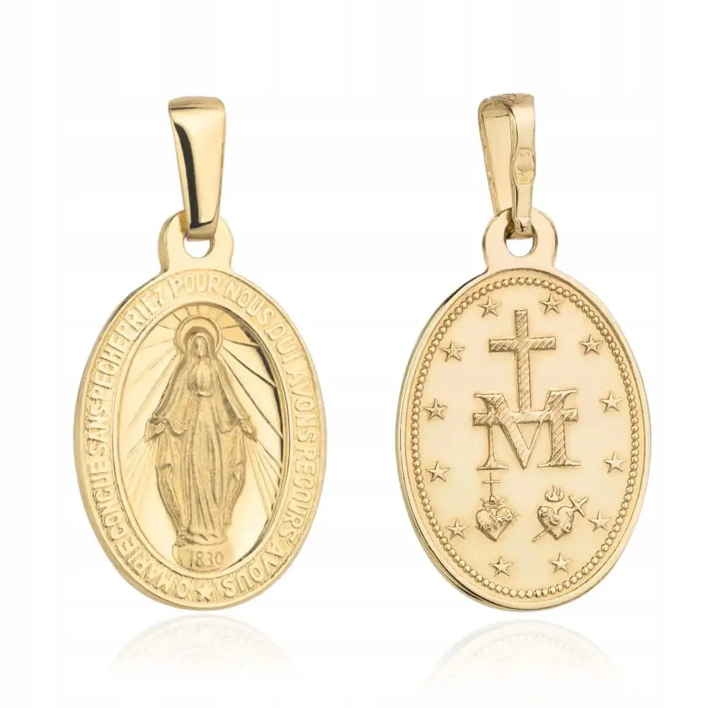 Hjerte Medaljong - Smykke med Bilde inni i Gult Gull 585