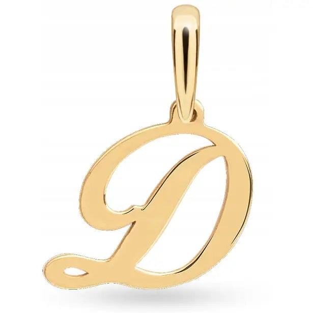 Charm Kjede med Gyllen Moteanheng Bokstaven d