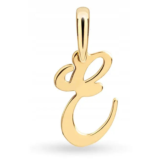 Charm Kjede med Gyllen Stilig Anheng Bokstaven e