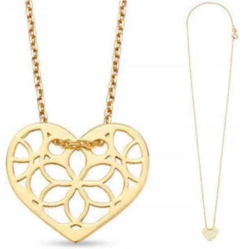 Gullsmykke Kjede Hjerte 333 Ajour Stjerne Dame