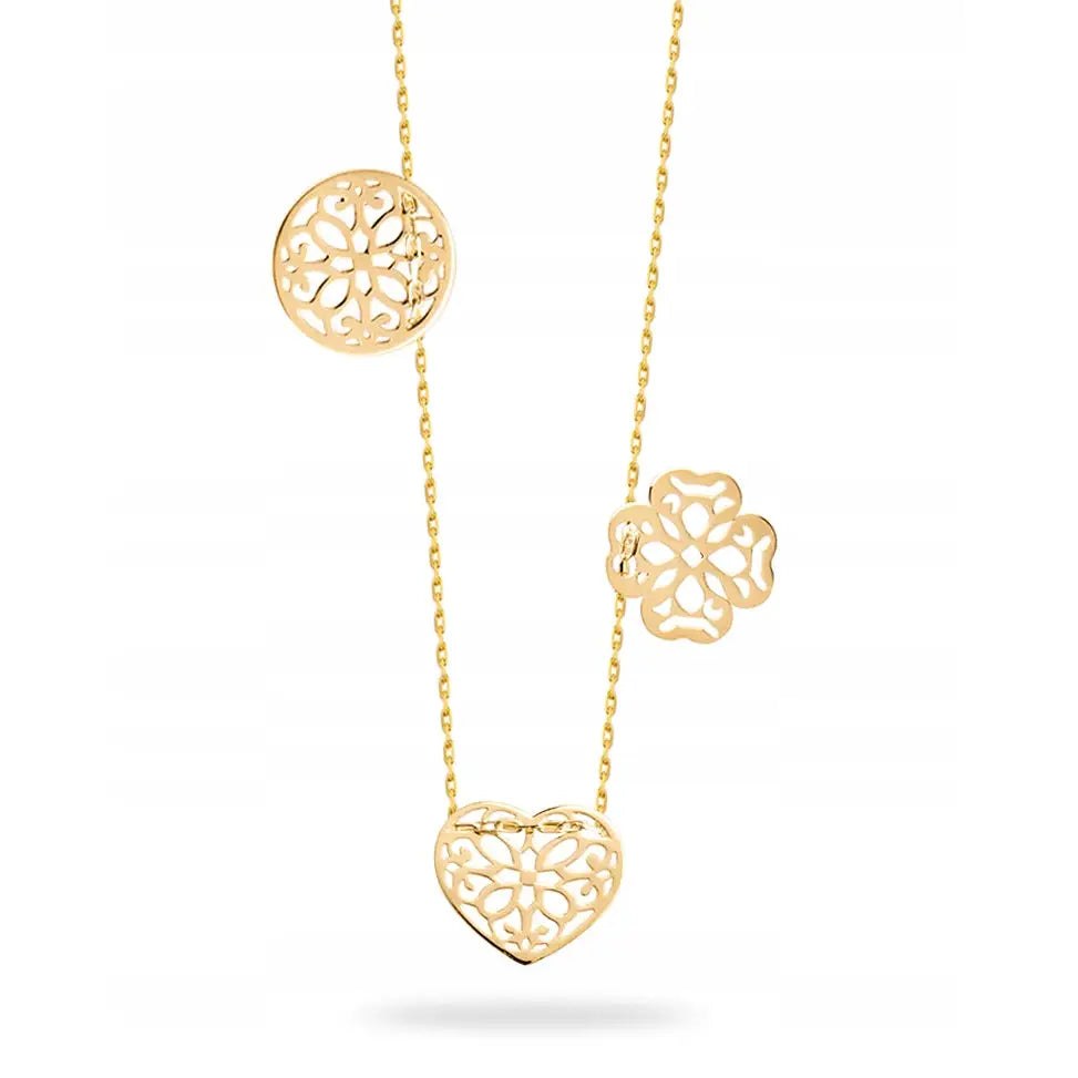 Gullsmykke Kjede Celebrytka Trippel åpen Arbeid