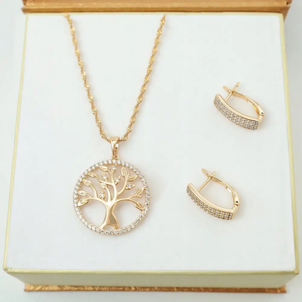 Øredobber Gull 18k med Zirconia og 316l Stål