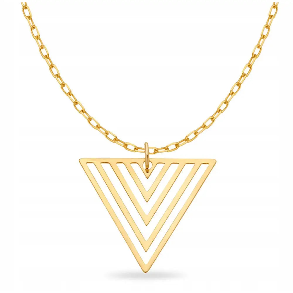 Gullsmykke Stjerne 333 Triangelkjede til Dame