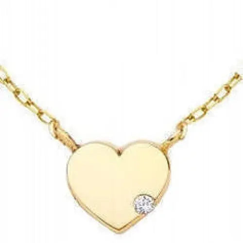 Gullsmykke Kjede med Stjerner 585 Hjerte Pendant