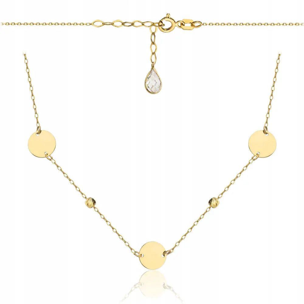 Gullsmykke Kjede Pr585 Mynter Sirkler Kuler