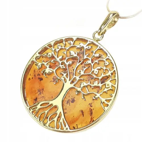 Charm Sølv Anheng med Amber - 3,8 Cm 4,5 g