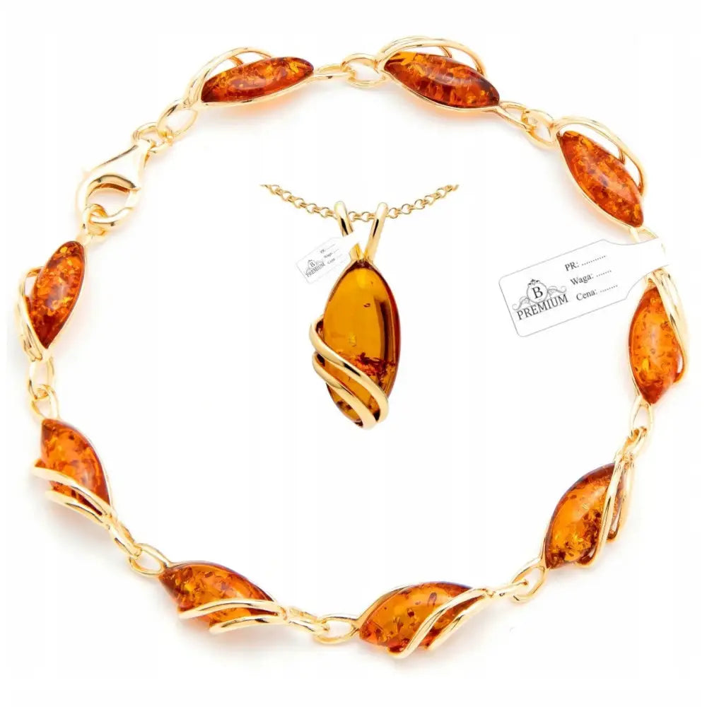 Gullsmykke - 925 Sølv Gullforgylt Månesten Smykker