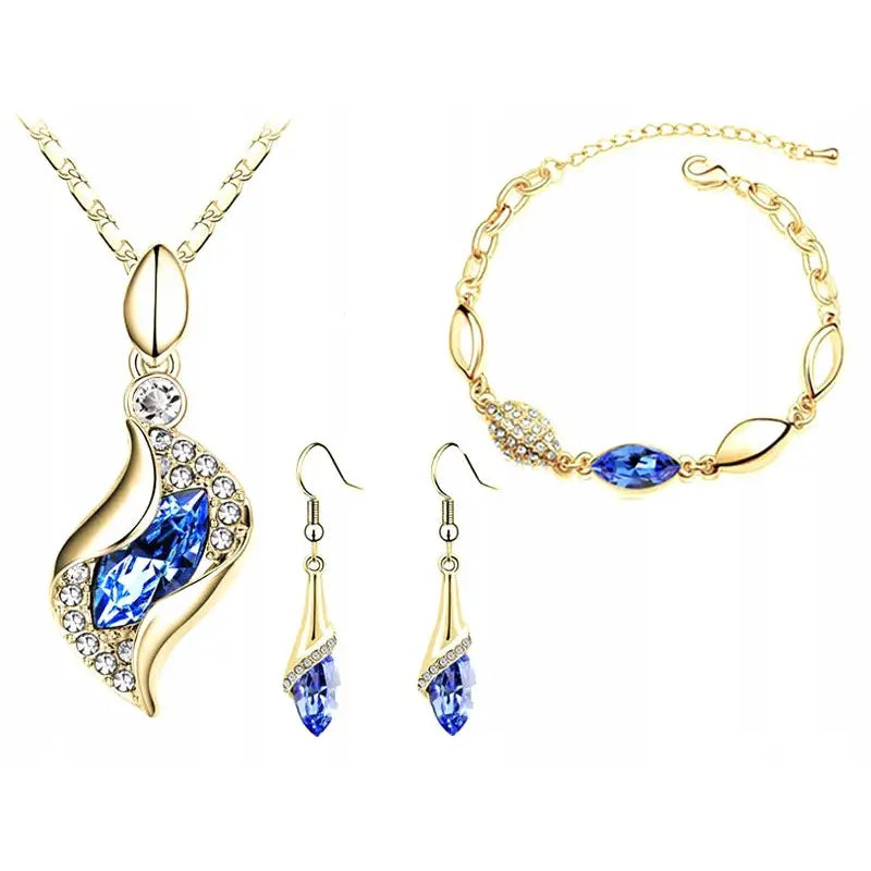 Gavesett Dame - Smykkesett i Diamantgrå Syntetikk