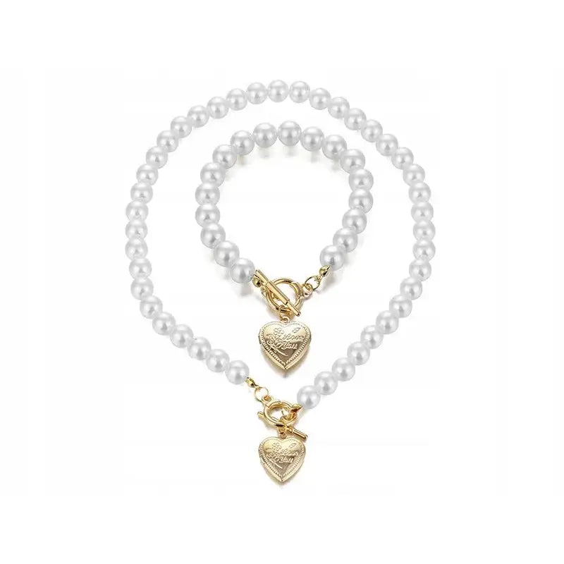 Perlearmbånd og Kjede med Hama Perler - 44 Cm 21 Cm