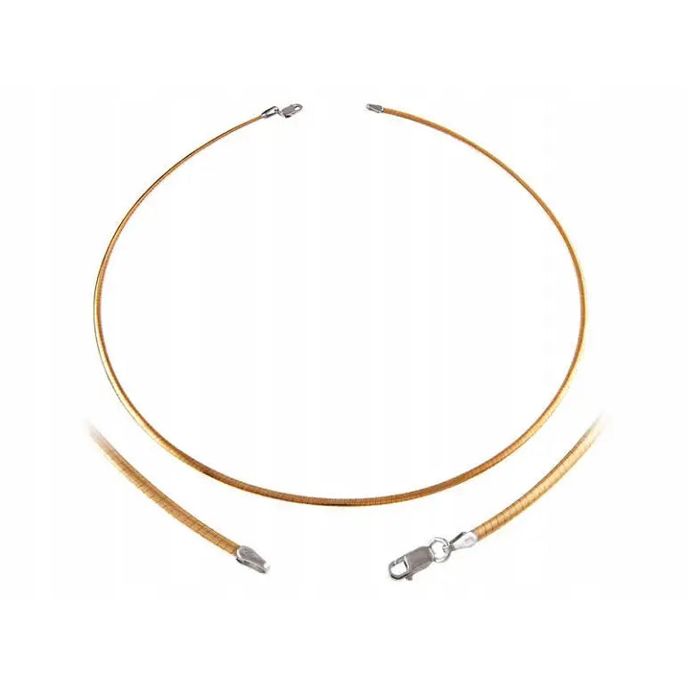 Gullsmykke Kjede Dobbeltsidig Sølv Gull 925 Glatt Fn