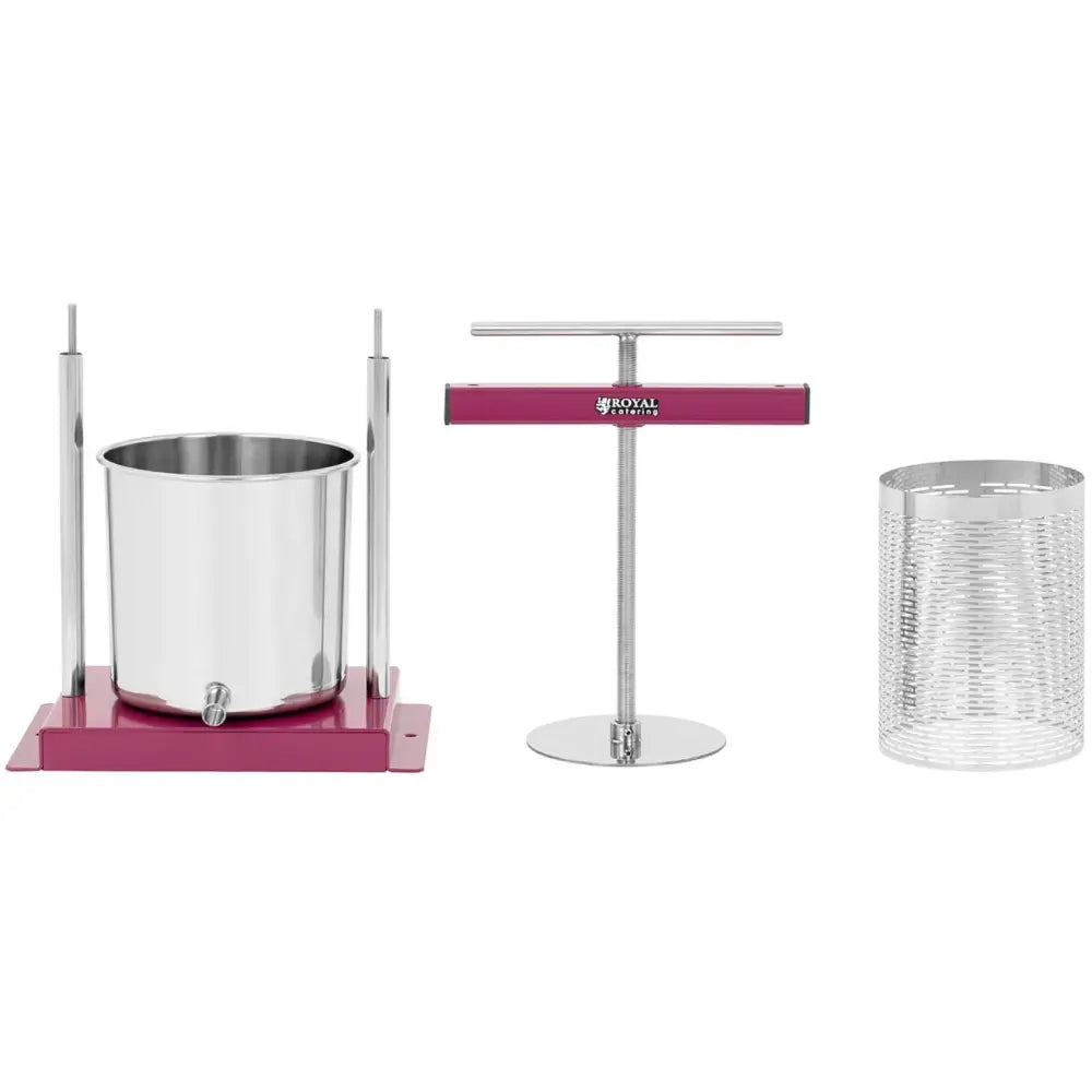 Hånddrevet 4.5l Rustfritt Stål Vin og Fruktpresse