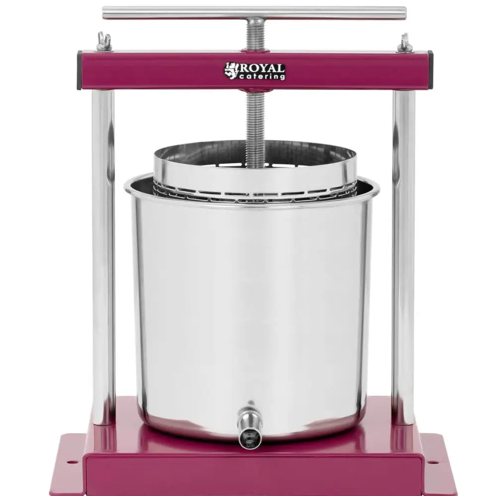 Hånddrevet 4.5l Rustfritt Stål Vin og Fruktpresse