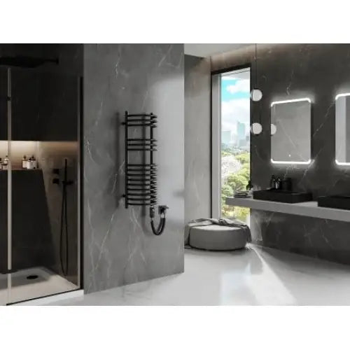 Håndkletørker Eros 900 x 318 Mm 300 w Sort