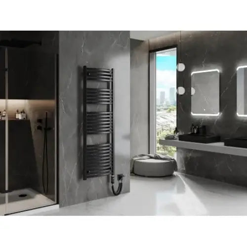 Håndkletørker Helios 1500 x 500 Mm 900 w Sort