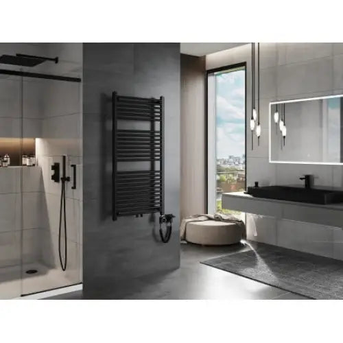 Håndkletørker Mars 1200 x 600 Mm 600 w Sort Premium