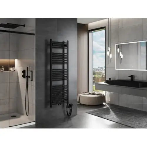 Håndkletørker Mars 1500 x 500 Mm 600 w Sort Premium