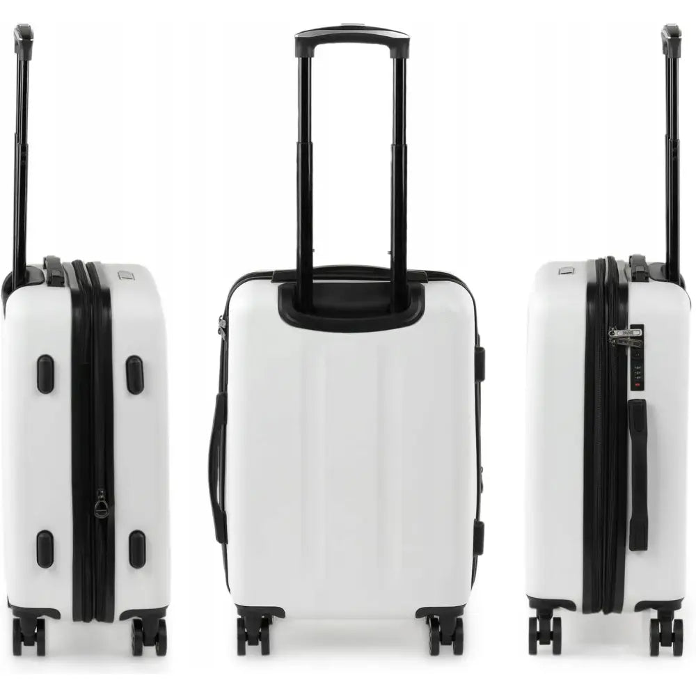 Hard Skpat-koffert Sett med 2 Stk Store Reisekofferter i Hvitt