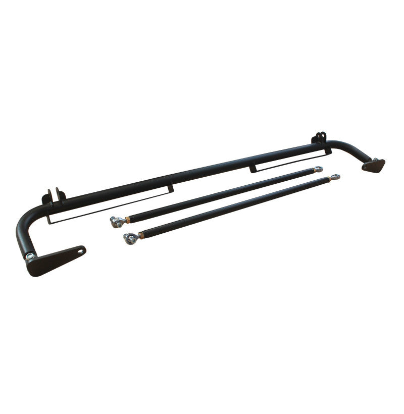 Harness bar til BMW E46 Coupe og Compact – svart pulverlakkert beltebøyle med justerbare uniball-ender