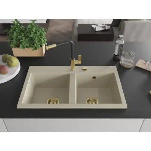 Hektor Kjøkkenvask 2 Kummer 800x480 Mm Beige - 6521802000-69-g