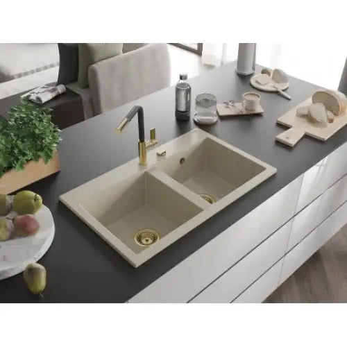 Hektor Kjøkkenvask 2 Kummer 800x480 Mm Beige - 6521802000-69-g