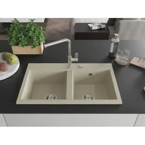 Hektor Kjøkkenvask 2 Kummer 800x480 Mm Beige - 6521802000-69