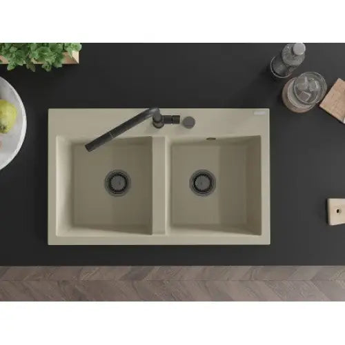 Hektor Kjøkkenvask 2 Kummer 800x480 Mm Beige 6521802000-69-b