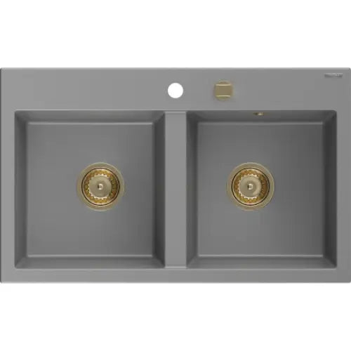 Hektor Kjøkkenvask 2 Kummer 800x480 Mm Grå - 6521802000-71-g