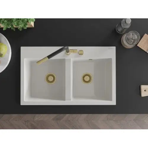 Hektor Kjøkkenvask 2 Kummer 800x480 Mm Hvit - 6521802000-20-g