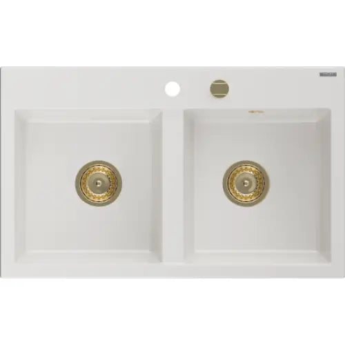 Hektor Kjøkkenvask 2 Kummer 800x480 Mm Hvit - 6521802000-20-g