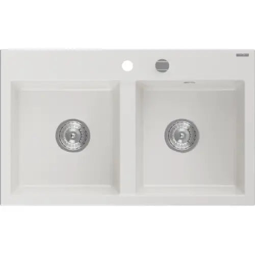 Hektor Kjøkkenvask 2 Kummer 800x480 Mm Hvit - 6521802000-20