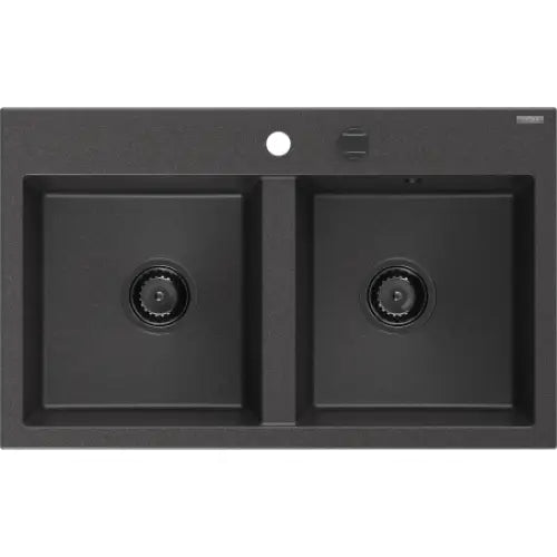 Hektor Kjøkkenvask 2 Kummer 800x480 Mm Svart/grå 6521802000-76-b