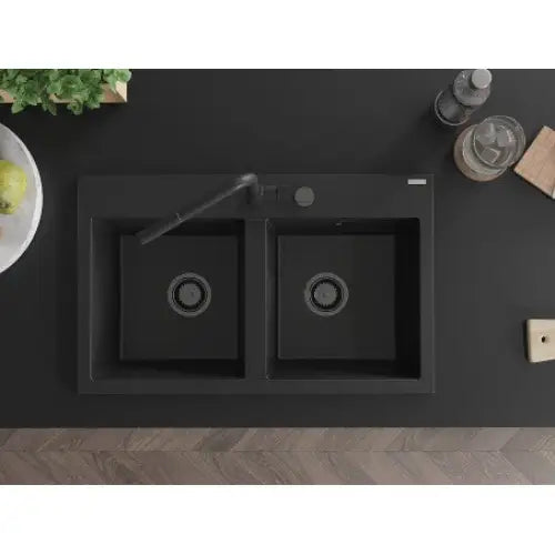 Hektor Kjøkkenvask 2 Kummer 800x480 Mm Svart 6521802000-77-b