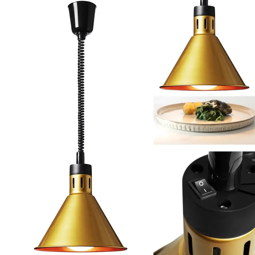 Hengende Gull Infrarød Matvarmer 27 Cm 250 w