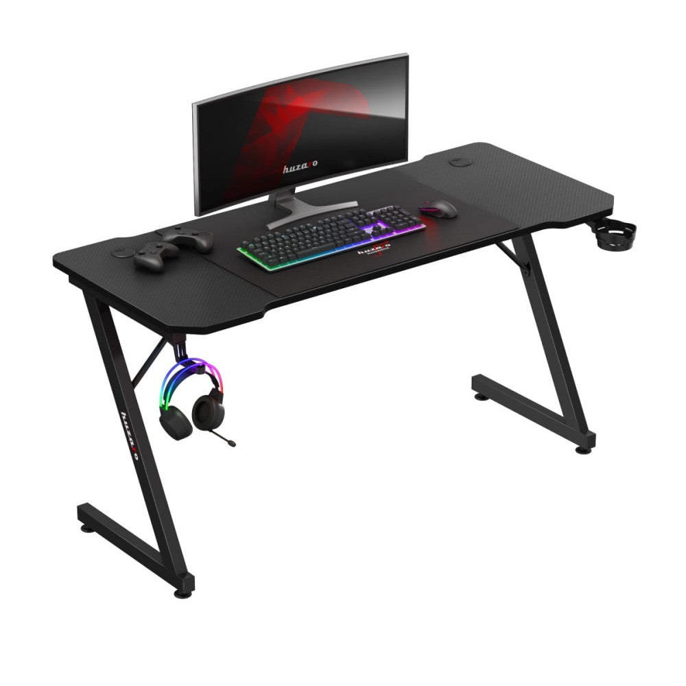 Huzaro Hero 3.3 gamingbord svart 140 cm – frontvisning