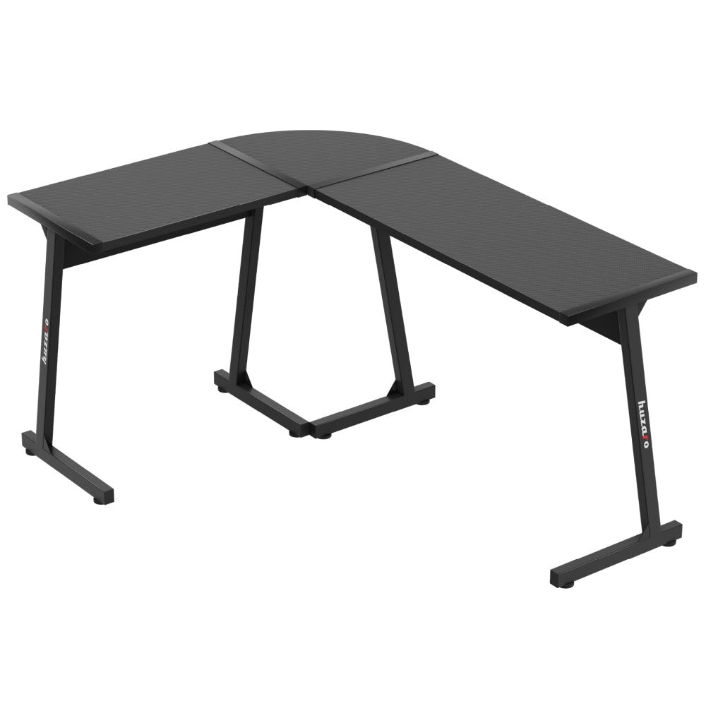 Huzaro Hero 6.0 svart – hjørnekonstruksjon sett ovenfra, dybde 112 cm