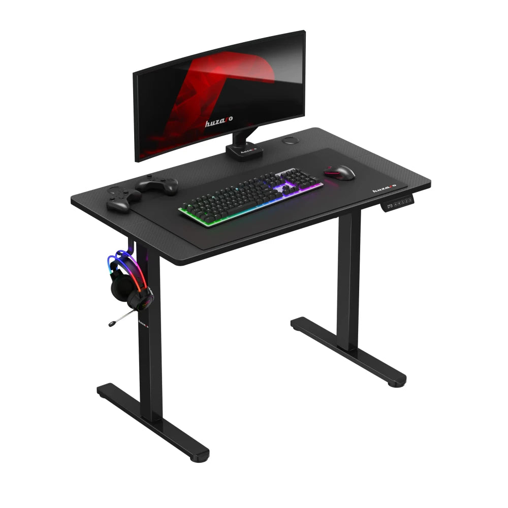Huzaro Hero 7.9 elektrisk hev-senk skrivebord svart 100 cm – frontvisning