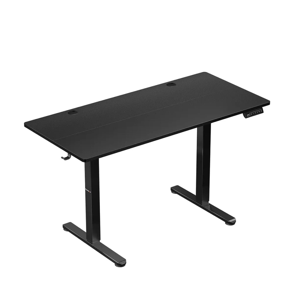 Huzaro Hero 8.2 skrivebord – carbon-belegg bordplate nærbilde
