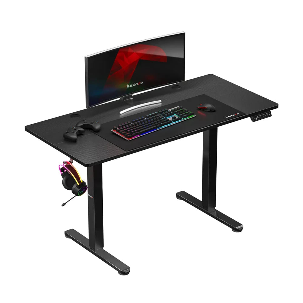 Huzaro Hero 8.2 elektrisk hev-senk skrivebord svart 120 cm – frontvisning