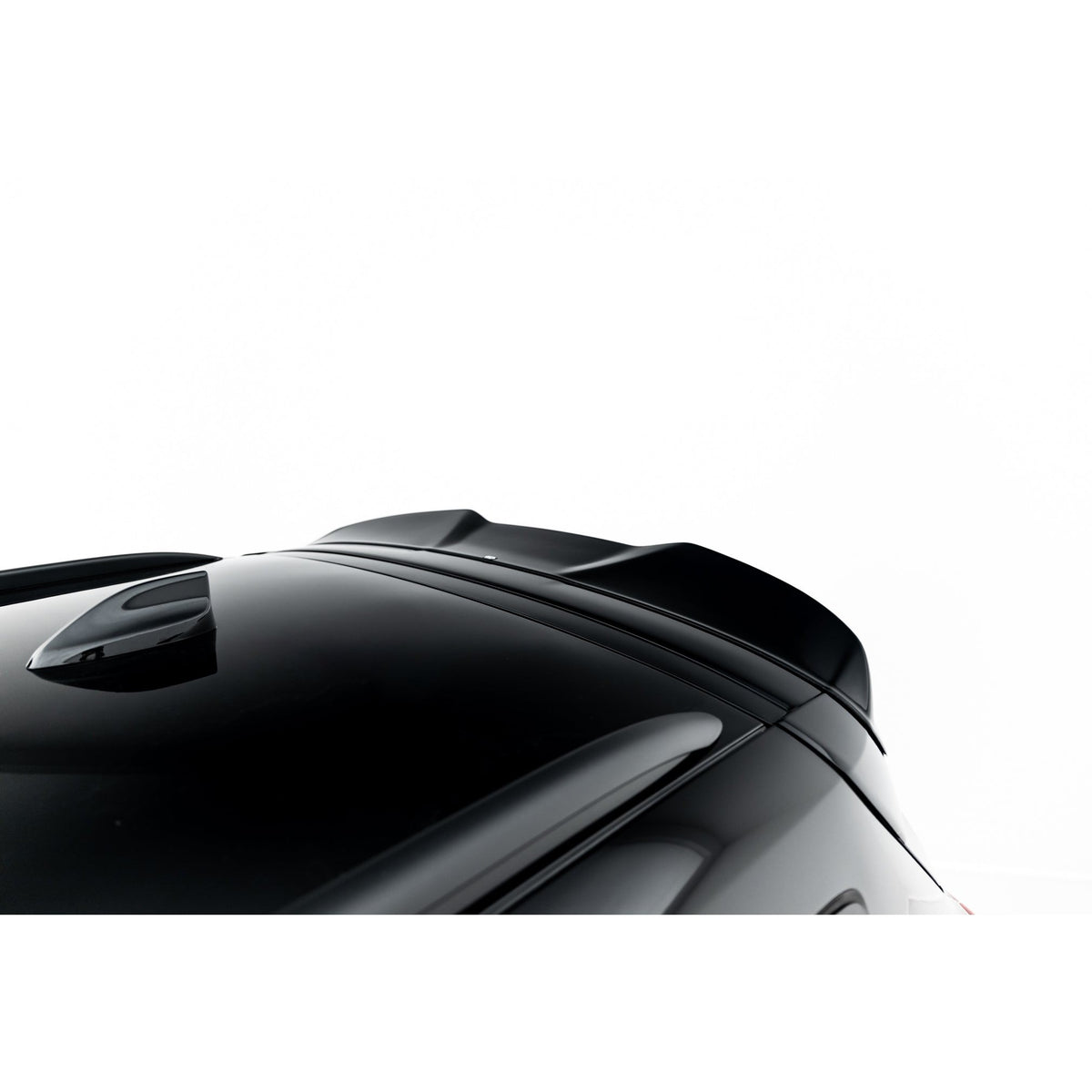 Spoiler Cap 3D i blank sort ABS til Ford S-Max ST-Line Mk2 Facelift sett bakfra