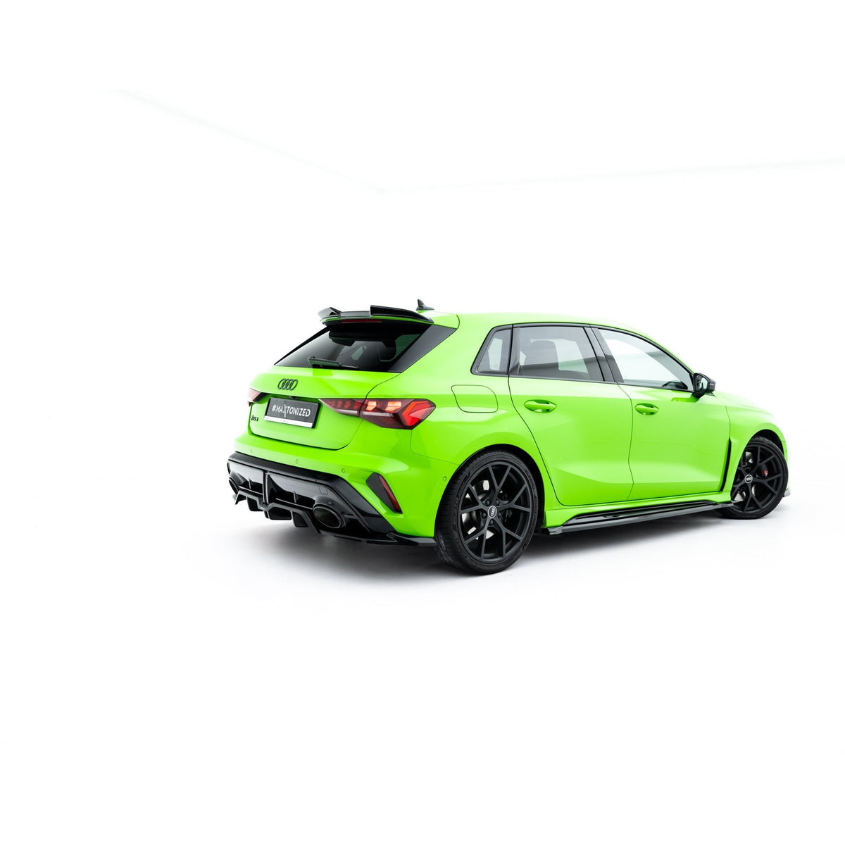 Sideskjørt diffusers til Audi RS3 Sportback 8Y Facelift i blank sort ABS