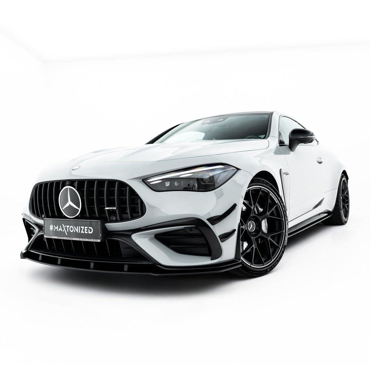 Frontsplitter til Mercedes-AMG CLE 53 Aero C236 i matt sort ABS-plast
