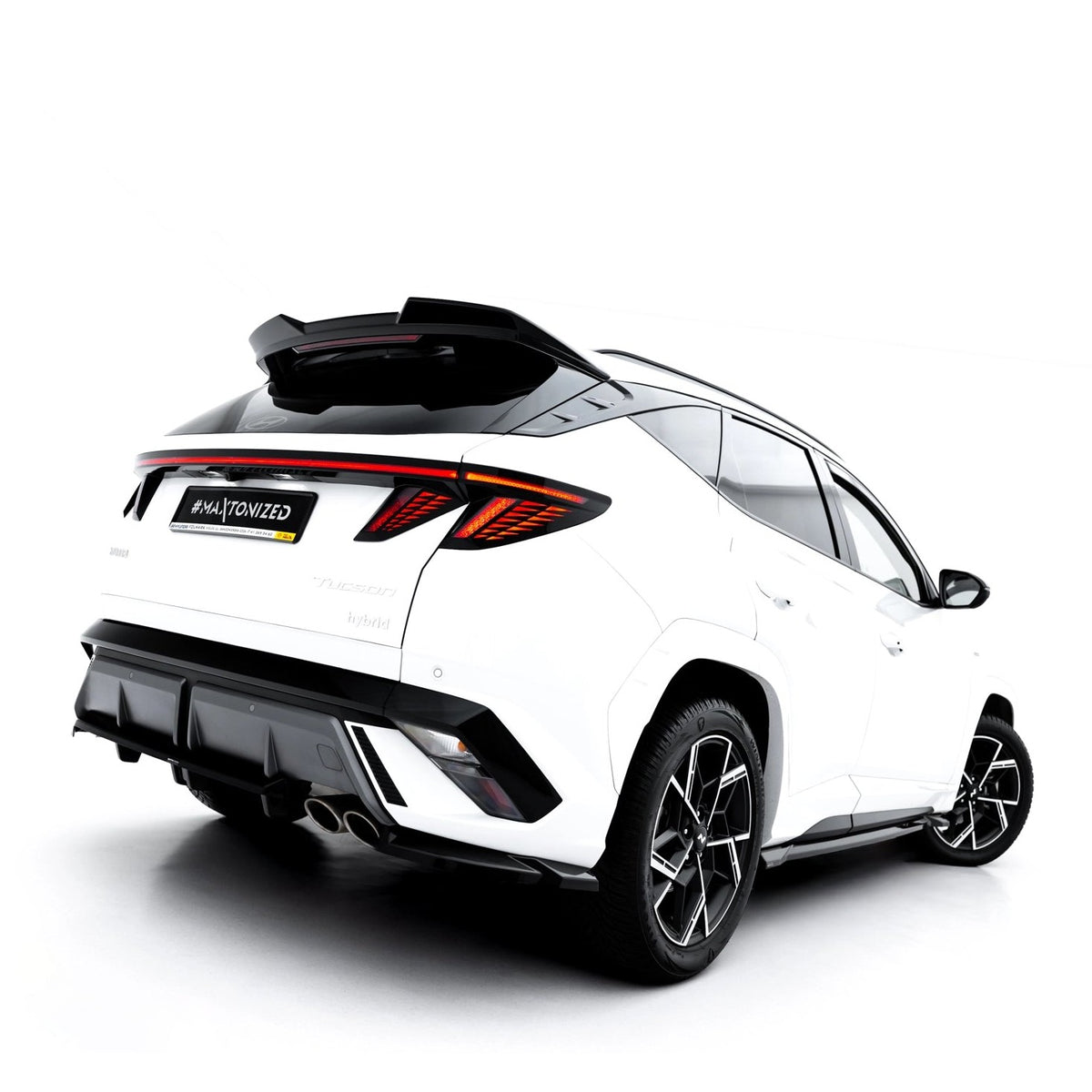 Baksplitter i blank sort ABS til Hyundai Tucson N-Line Mk4 Facelift