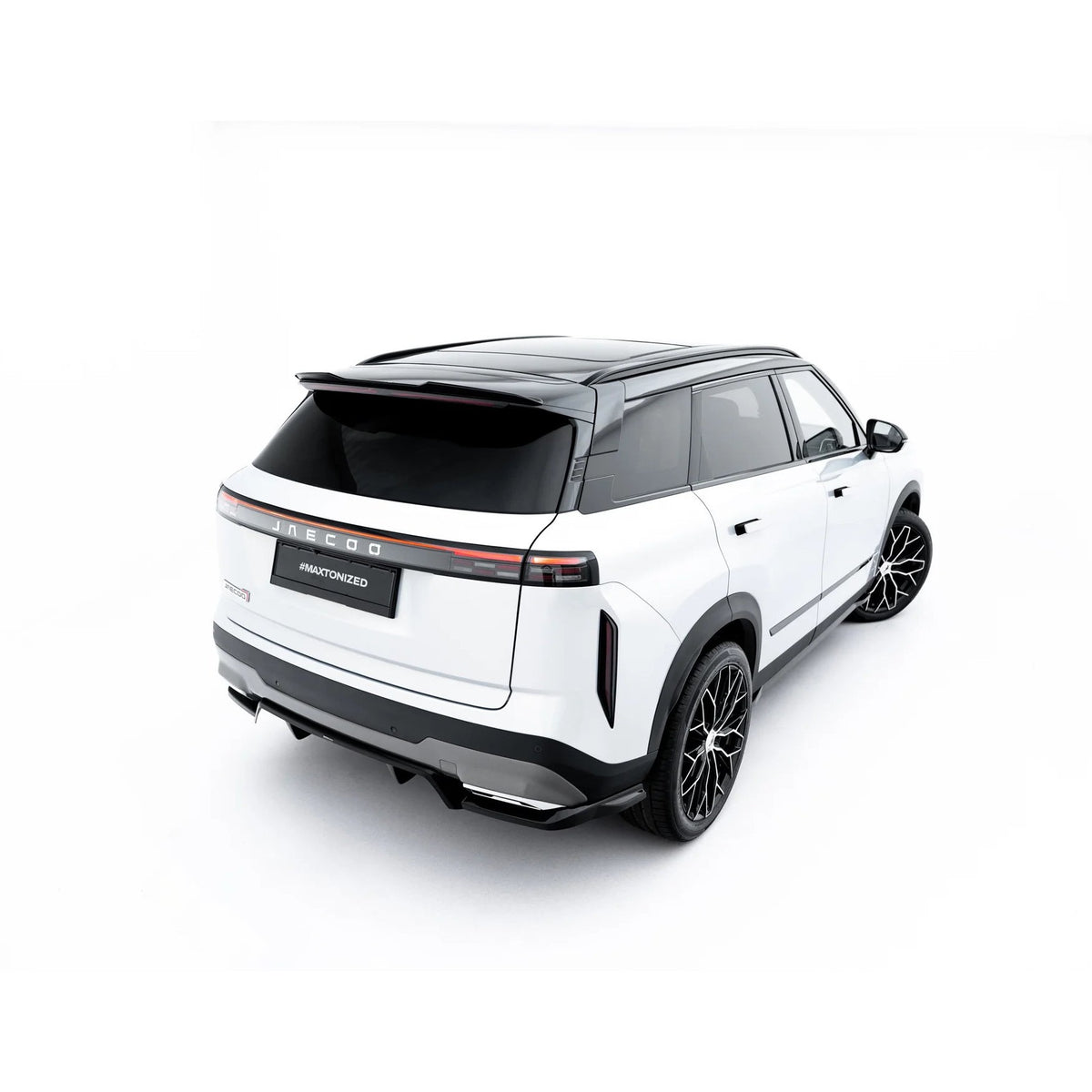 Spoiler Cap til Jaecoo 7 Mk1 i blank sort ABS-plast
