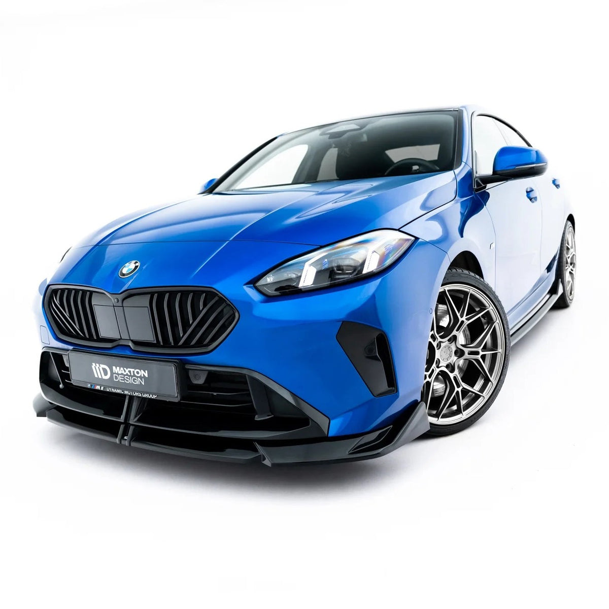 Frontsplitter i blank sort ABS til BMW 2 Gran Coupé M-Pakke F74