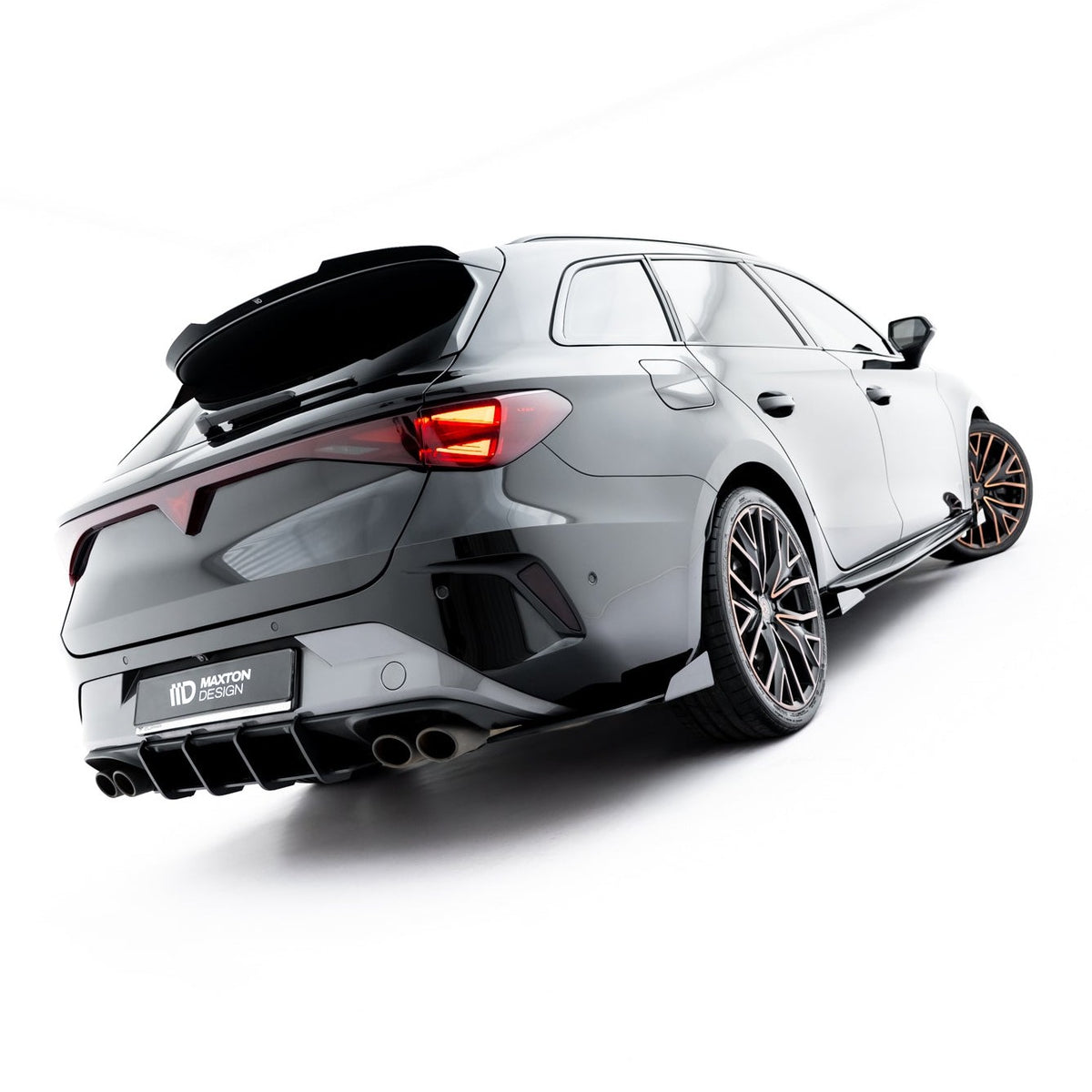 Street Pro bakre diffuser til Cupra Leon ST Mk1 Facelift i matt sort ABS-plast