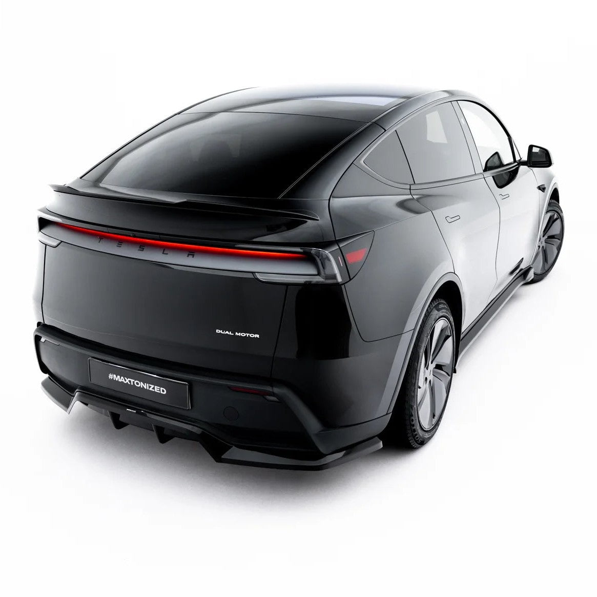 Spoiler Cap i blank sort til Tesla Model Y Premium Mk1 Facelift